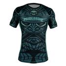 PRIDE OR DIE samurai short sleeve RASHGUARD - BLACk